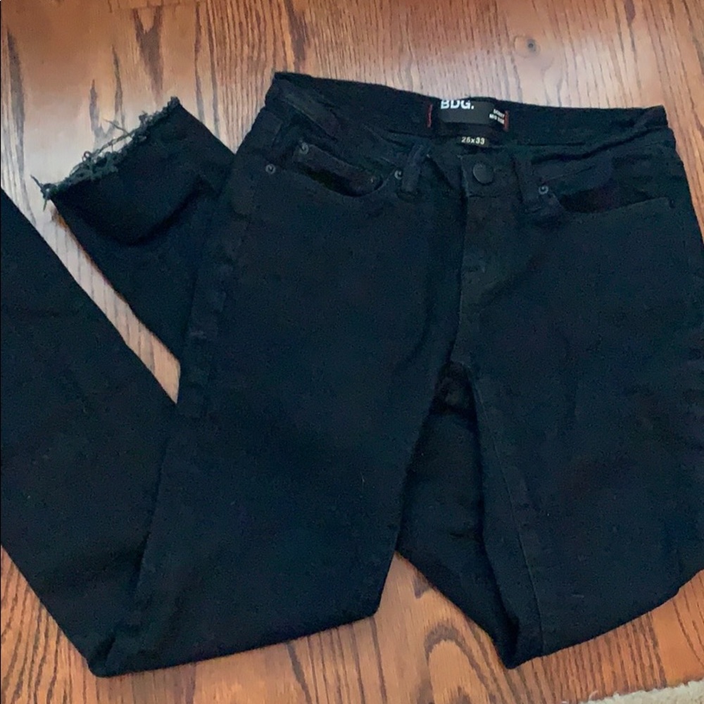 Urban Outfitters-Black, mid rise skinny jeans